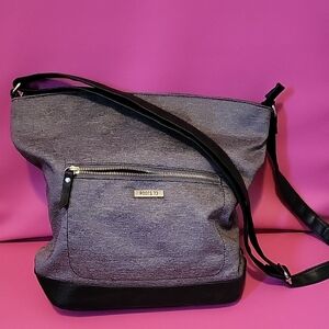Roots Gray and Black Crossbody Bag with Urban Style